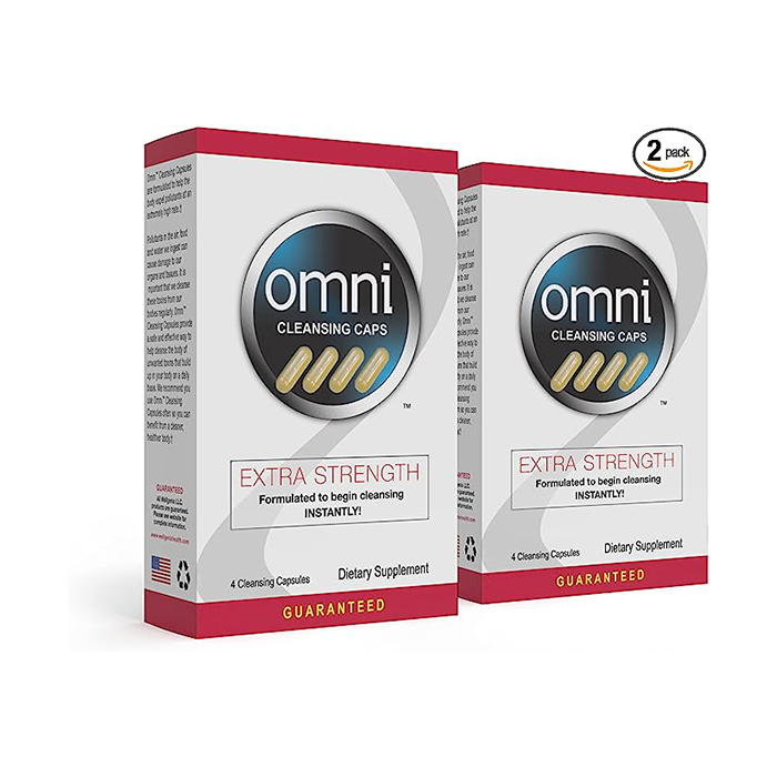 Wellgenix Omni Cleansing Capsules- Extra Strength Cleansin-Potent Deep System Cleanser (4 Fast Caps) (2 Pack)