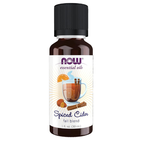 NOW Essential Oils, Spiced Cider Oil Blend, Citrus Spice Scent With Warm and Comforting Attributes, 1-Ounce