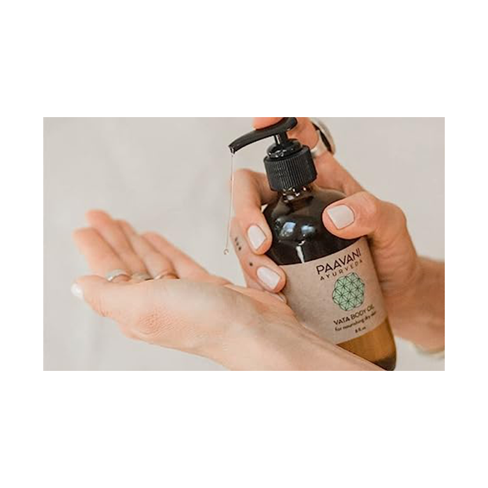 PAAVANI Ayurveda - Vata Body Oil - For Dry Skin - Nourishing Oil - Abhyanga Body Oil - 4 oz
