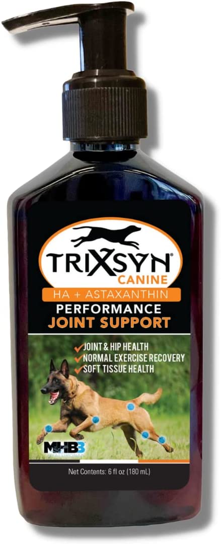 TRIXSYN Canine Performance - Dog Hip & Joint Supplement - Enhance Joint Pain Relief for Small, Large & Senior Dogs - Patented MHB3 Hylauronan Liquid Formula - 72 Day Supply