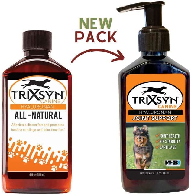 TRIXSYN Canine - All Natural Hip and Joint Care for Dogs- Enhance Joint Mobility and Cartilage Function - Live Healthier and Happier- Patented MHB3 Hylauronan Liquid Formula