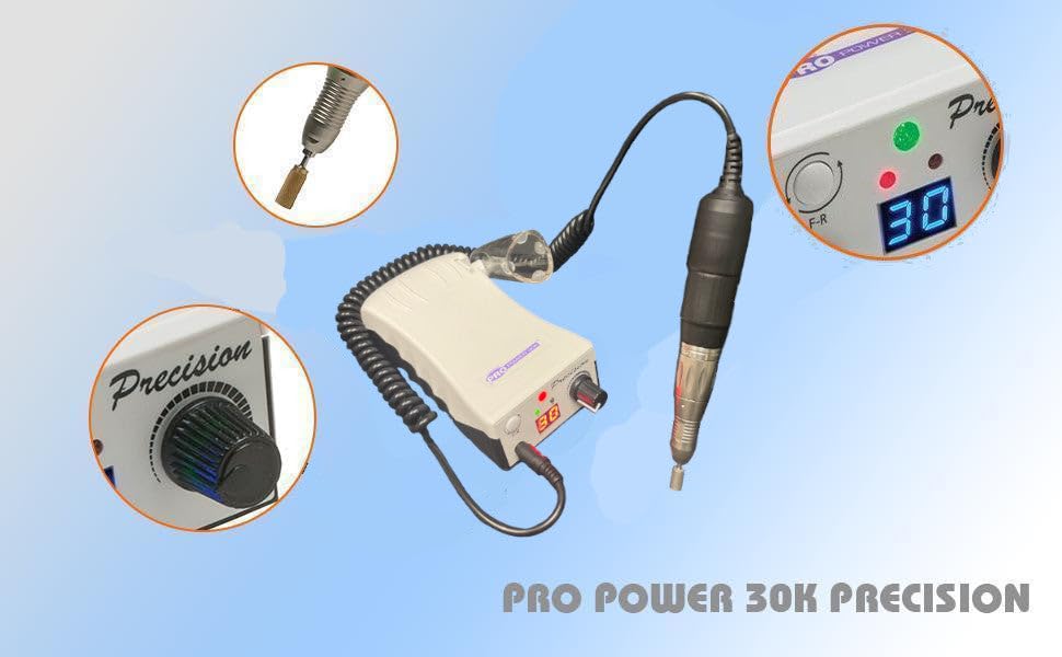 Medicool Pro Power 30K Precision Electric File 30,000 RPM Electric Filing Light Nail Drill Tool | PROPRE-30