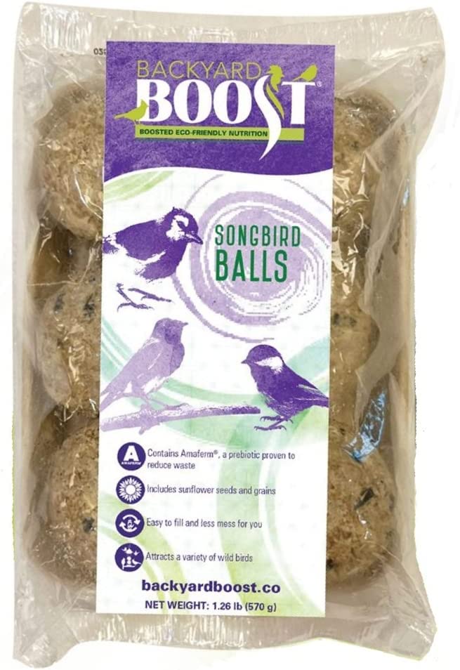 Backyard Boost Songbird Balls - Bird Food for Outside Wild Birds