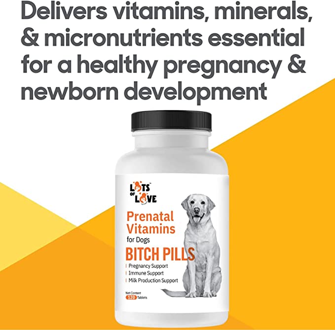 Bitch Pills - Prenatal Vitamins for Dogs (Thomas Pet Earlier) - 120 Tablets