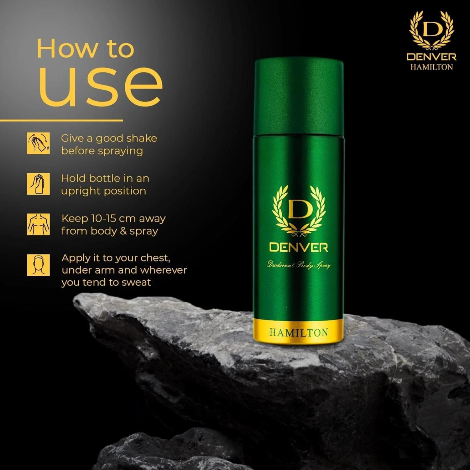 2 Hamilton Deodorant Spray - For Men(200 ml)