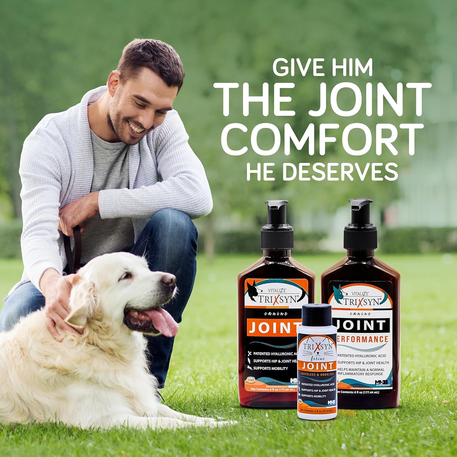 Canine - Dog Hip and Joint Supplement - Liquid Hyaluronic Acid HA for Dog - Patented Liquid Formula for Senior Dogs - MHB3 Hylauronan - 6 fl oz