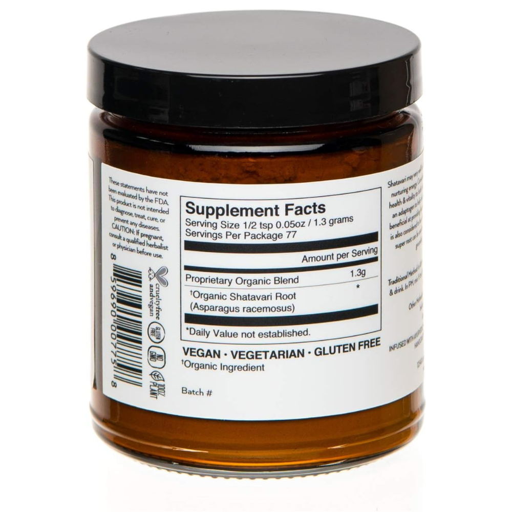 PAAVANI Ayurveda - Shatavari Supplement - Rejuvenating Tonic - Hormone Balance & Vitality - Organic Herb - 9 oz Jar