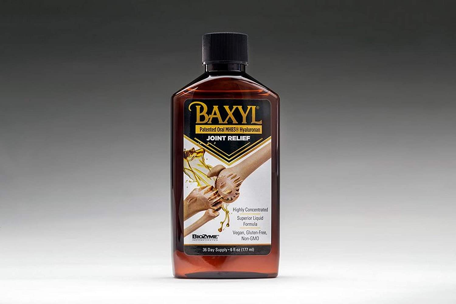 Baxyl® - Liquid Hyaluronan Acid for Joint Relief Supplement (Vegan, Gluten-Free, Non-GMO, Patented Oral MHB3). 6 Ounce, 36 day supply